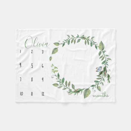 Zie me groeien - Fotodeken met waterverf Fleece Deken (Voorkant (Horizontaal))