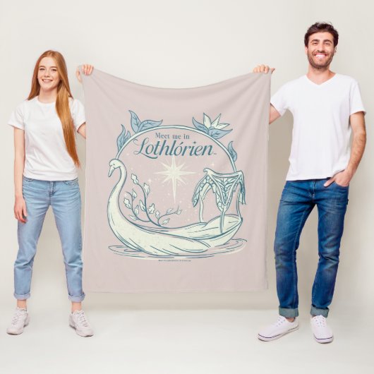 Zie me in LOTHLORIEN™ - Zwanenboot Fleece Deken (In situ)