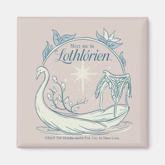 Zie me in LOTHLORIEN™ - Zwanenboot Magneet (Voorkant)