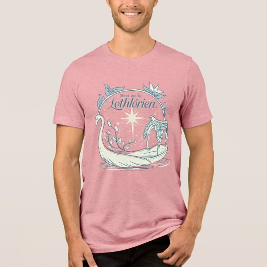 Zie me in LOTHLORIEN™ - Zwanenboot Tri-Blend Shirt (Voorkant)