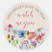 Zie me Land Wilde Baby shower Ronde Sticker (Voorkant)