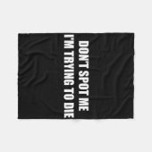 Zie me niet als ik probeer te sterven fleece deken (Voorkant (Horizontaal))