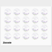 Zie me Paarse wilde bloem Baby shower kweken Ronde Sticker (Vel)