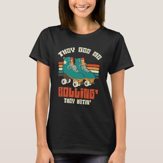 Zie me Rolling Roller Schaats T-shirt (Voorkant)