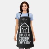 Zie me Sluiten van Realtor Estate Agent Gepersonal Schort (Gedragen)