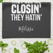 Zie me Sluiten van Realtor Estate Agent Gepersonal Theedoek (Gevouwen)