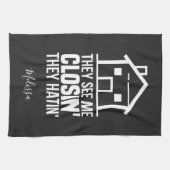 Zie me Sluiten van Realtor Estate Agent Gepersonal Theedoek (Horizontaal)