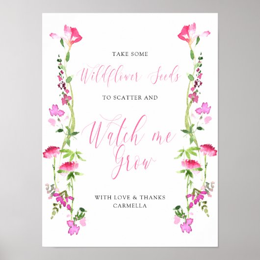 Zie me Wilde Baby shower zaadgoed kweken Poster (Voorkant)