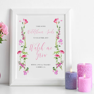 Zie me Wilde Baby shower zaadgoed kweken Poster
