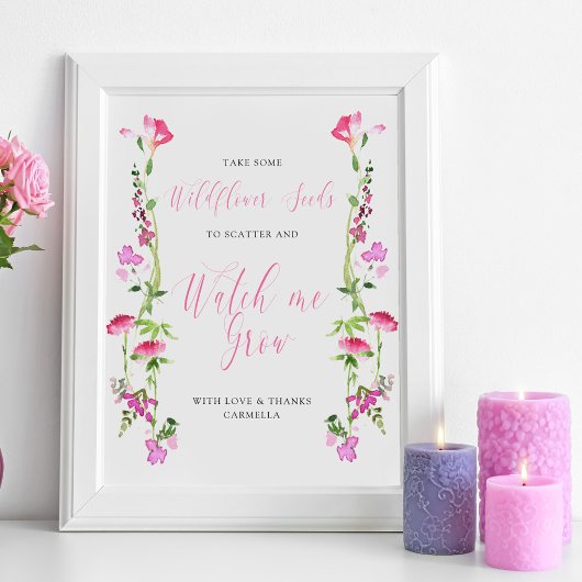 Zie me Wilde Baby shower zaadgoed kweken Poster