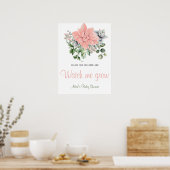 Zie me zaaien Succulent Waterverf Greenery Coral Poster (Keuken)