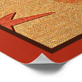  Zie Miami Sunbathing Girl Retro Travel Poster (Hoek)