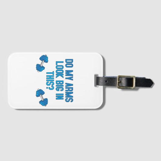 Zie mijn armen er groot uit? bagagelabel (Voorkant (horizontaal))