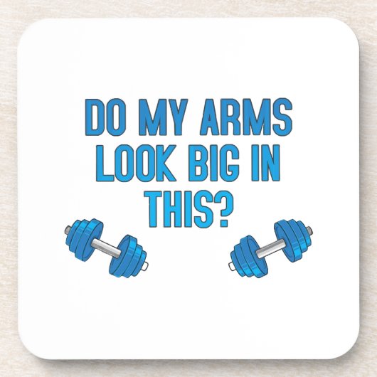 Zie mijn armen er groot uit? bier onderzetter (Voorkant)