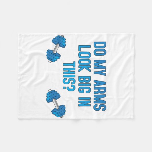 Zie mijn armen er groot uit? fleece deken (Voorkant (Horizontaal))