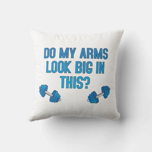 Zie mijn armen er groot uit? kussen (Achterkant)