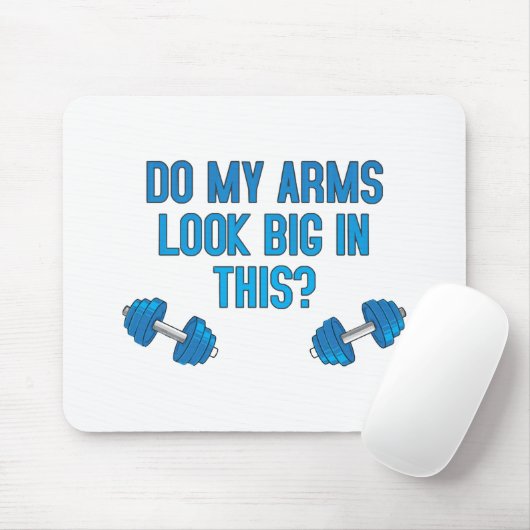 Zie mijn armen er groot uit? muismat (Met muis)