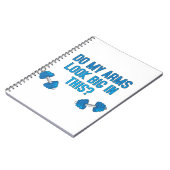 Zie mijn armen er groot uit? notitieboek (Linkerzijde)