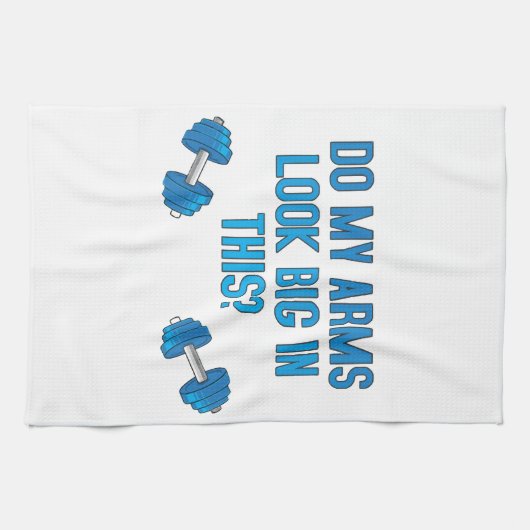 Zie mijn armen er groot uit? theedoek (Horizontaal)