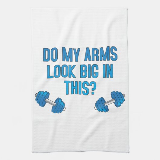 Zie mijn armen er groot uit? theedoek (Verticaal)