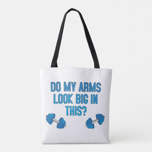 Zie mijn armen er groot uit? tote bag (Achterkant)
