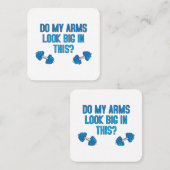 Zie mijn armen er groot uit? vierkante visitekaartje (Voorkant / Achterkant)