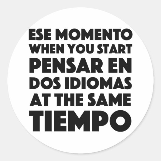 Zie momento wanneer je taalstudent start ronde sticker (Voorkant)