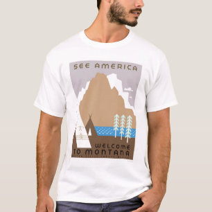 Zie Montana & America 1938 WPA T-shirt