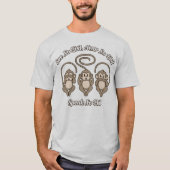 Zie Nee, hoor nee, geen aambeeld 3 Wise Monkeys T- T-shirt (Voorkant)
