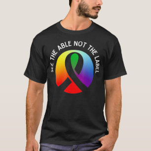 Zie 'Niet de autisme van het Etiket Omlaag' Syndro T-shirt