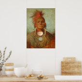 Zie-non-ty-a, een Iowa Medicine Man, 1844 Poster (Keuken)