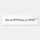 Zie Nr. Evo, Hear No Evo | Funny Subaru WRX STI Bumpersticker (Voorkant)