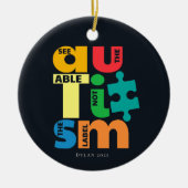 Zie Ondersteuning voor niet-labelen van autisme Keramisch Ornament (Voorkant)