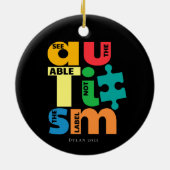 Zie Ondersteuning voor niet-labelen van autisme Keramisch Ornament (Achterkant)