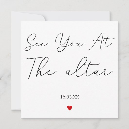Zie Op Het Altaar Huwelijk Aankondiging (Voorkant)