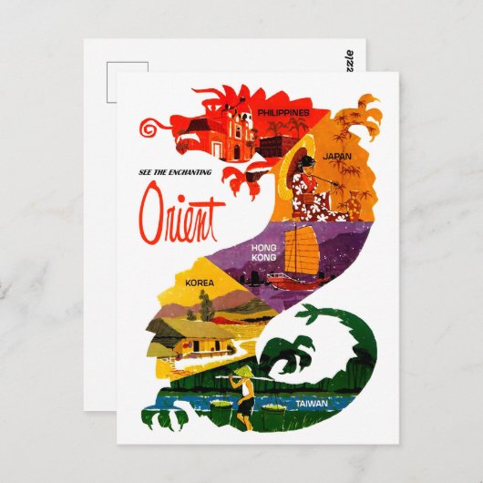 Zie Orinet. Verre oostelijke landen in dragon Briefkaart (Voorkant / Achterkant)