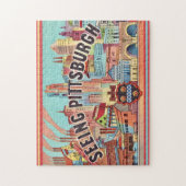 Zie Pittsburgh Geïllustreerd 11x14 Legpuzzel (Verticaal)