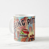 Zie Pittsburgh Geïllustreerde Briefkaart Mok (Voorkant links)