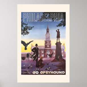 Zie Reisposter van Philadelphia in vintage stijl Poster