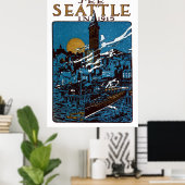 Zie Seattle in 1915 Poster (Thuiskantoor)