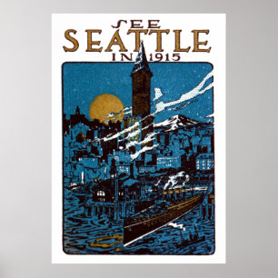 Zie Seattle in 1915 Poster