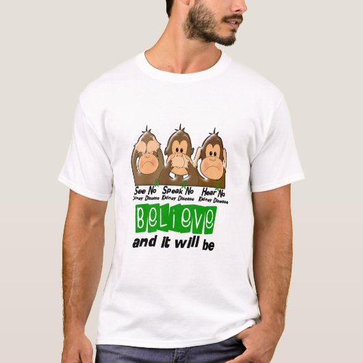 Zie Spreek hoort geen nierziekte 3 T-shirt (Voorkant)
