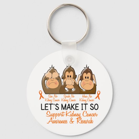 Zie Spreek horen Geen nierkanker 2 Sleutelhanger (Voorkant)