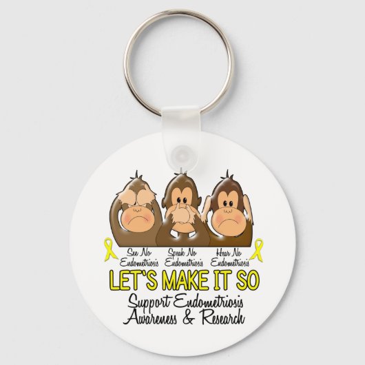 Zie Spreken horen geen endometriose 2 Sleutelhanger (Voorkant)