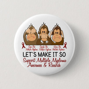 Zie Spreken horen geen multipel myeloom 2 Ronde Button 5,7 Cm