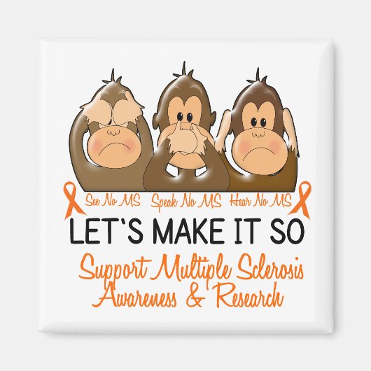 Zie Spreken horen geen multiple sclerose MS 2 Magneet (Voorkant)