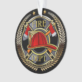 Zie terug - Brandweerman Acryl Ornament (voorkant)