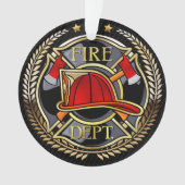 Zie terug - Brandweerman Acryl Ornament (voorkant)