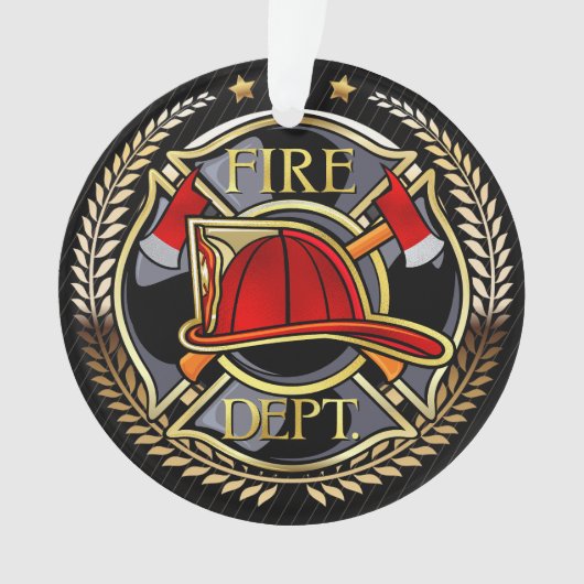 Zie terug - Brandweerman Acryl Ornament (voorkant)