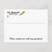 Zie Terug - School of andere zaken Briefkaart (Achterkant)